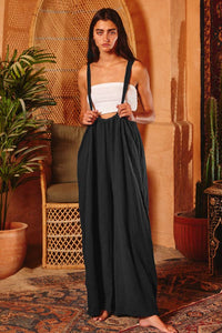 Suspender Wide Leg Pants