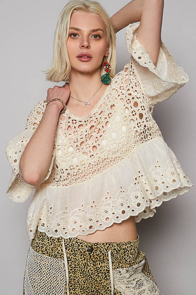 Ruthie Eyelet Crochet Top