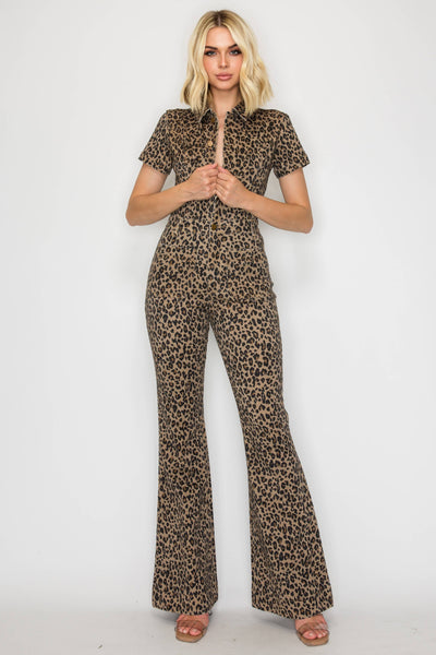 Amanda Leopard Print Jumpsuit