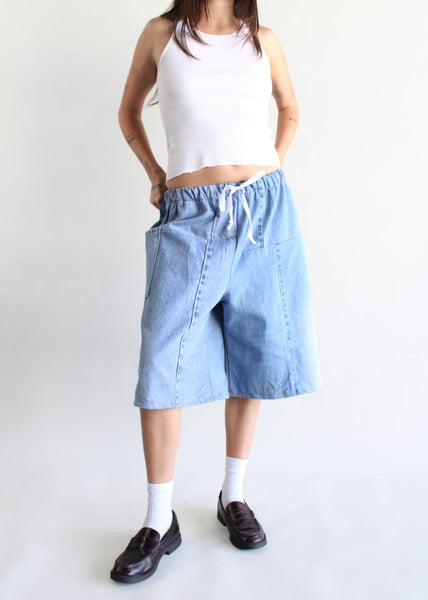 Hillside Eco-Denim Wide Leg Shorts