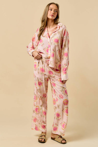 Bloom in Pink Print Pant