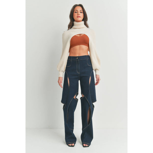 Origami Cut Out Jeans