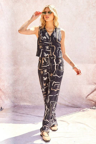 Judy Printed Wide Pants