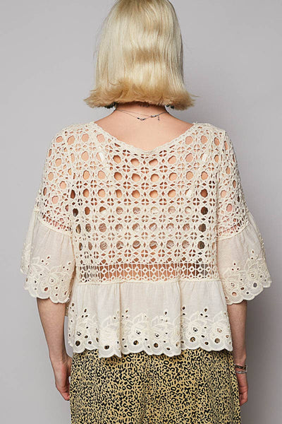 Ruthie Eyelet Crochet Top