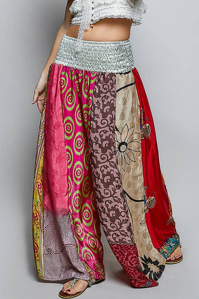 Sonya One-of-a-Kind Smocked Waist Wide Leg Pants