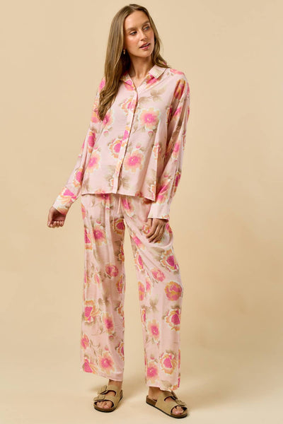 Bloom in Pink Print Pant