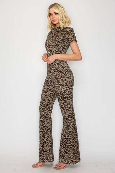 Amanda Leopard Print Jumpsuit