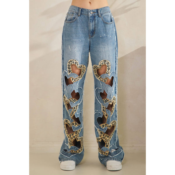 Rumi Heart Cutout Jeans