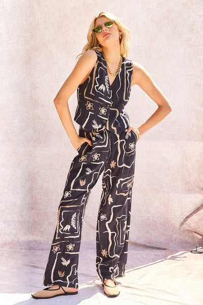 Judy Printed Wide Pants