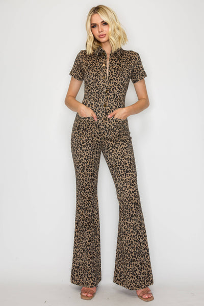 Amanda Leopard Print Jumpsuit