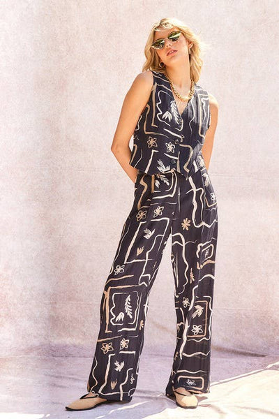 Judy Printed Wide Pants