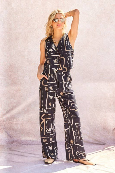 Judy Printed Wide Pants