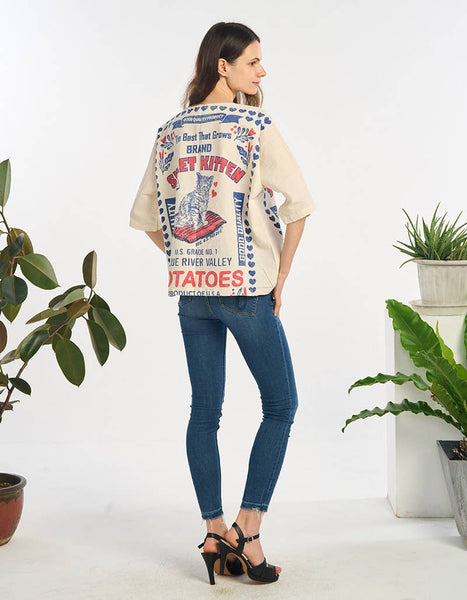 Vintage Print Top