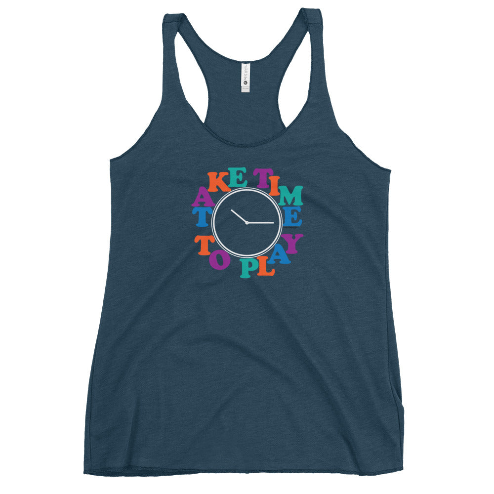 Take Time To Play Women's Racerback Tank