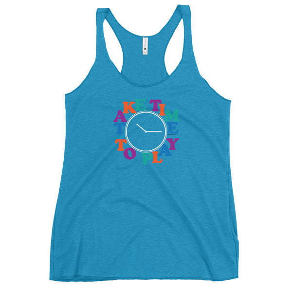 Take Time To Play Women's Racerback Tank