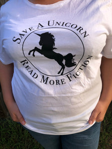 Save A Unicorn, Read More Fiction Short Sleeve T-Shirt