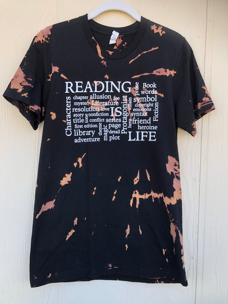 Reading is Life Reverse Dye Shirt